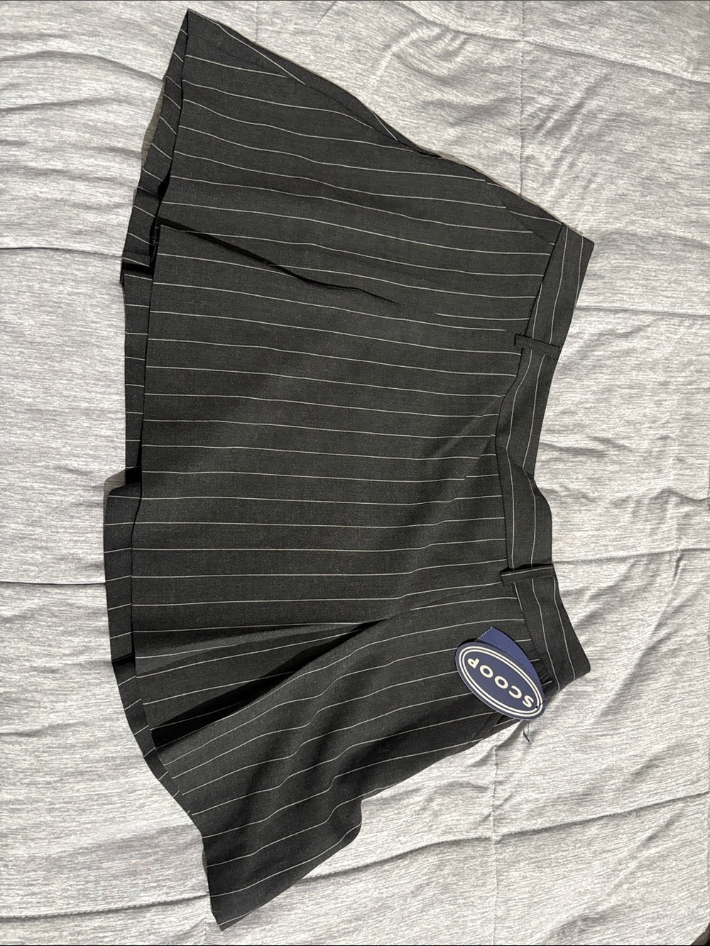 Scoop Black Pinstripe Skater Skirt